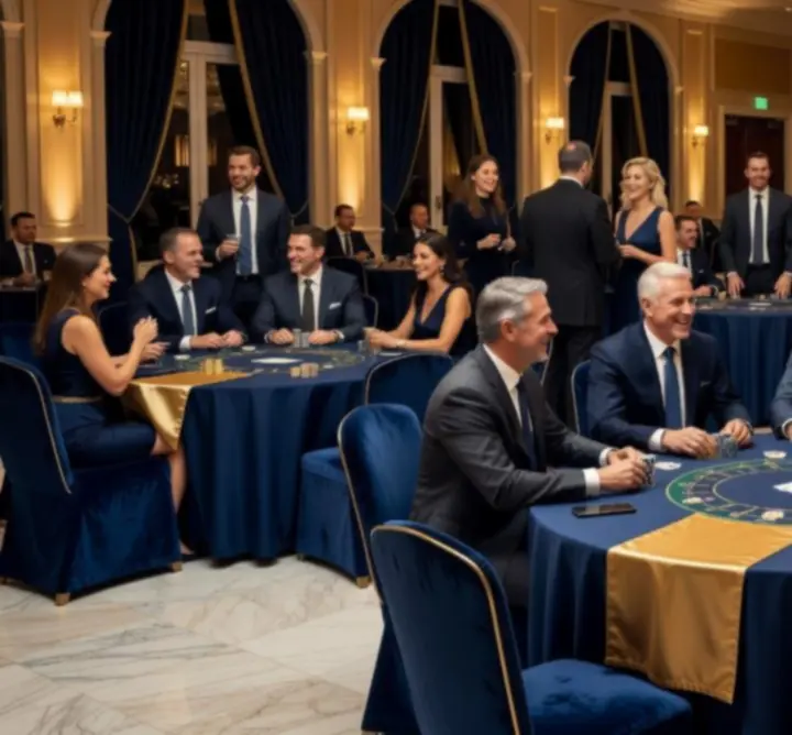 Elegancka sala przygotowana na prestiżowy event firmowy